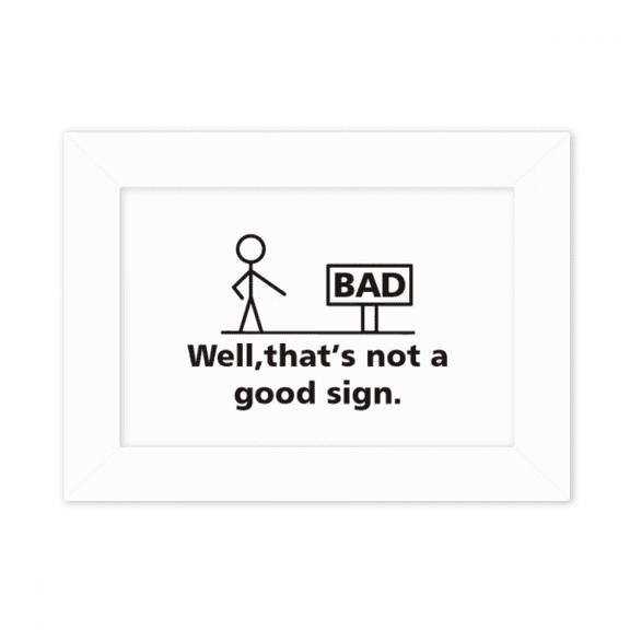 Sign Road Human Indication Photo Mount Frame Picture Art Painting Desktop 5x7 inch