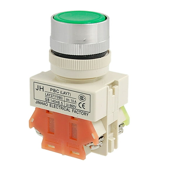 Sign Self Lock Push Button Switch Latching 22mm 1 NO 1 NC 10A 660V