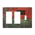 thumbnail image 1 of Sign Switch Cover Decorative Wall Plate 3-Gang 2-Decor 1-Toggle Standard Size, 1 of 5