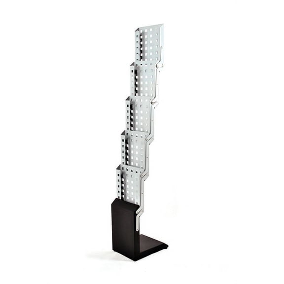 Sign Talk Heavy Duty Metal Pocket Magazine Brochure Literature Catalog Holder Rack Stand Tradeshow Display (5 Pockets)