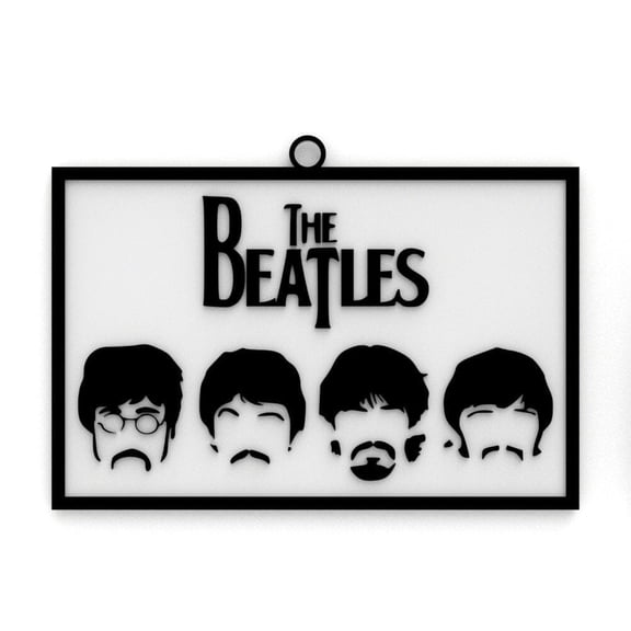 Clever Contraption Beatles Wall Decor | The Beatles Tribute Plaque | Black & White