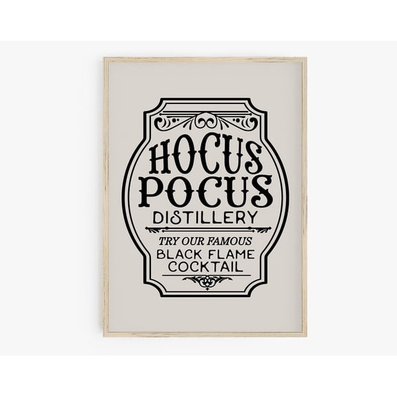 Sign, Vintage Signs, Bar Cart Print, Hocus Pocus Poster Print Prints Diy Decor Wall Art, Modern Wall Decor, 12x18 UNFRAMED