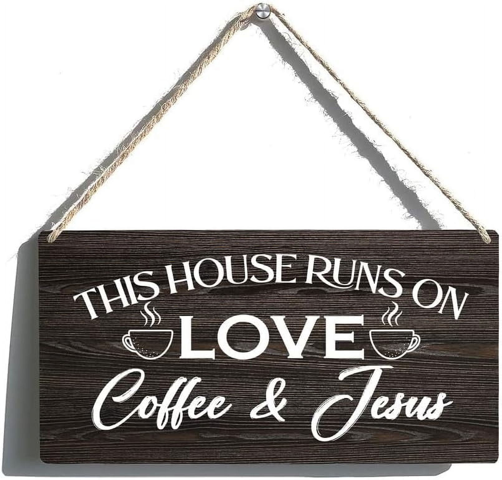 Sign Wall Art Definition Wood Plaque Coffee Wood Signs This House Runs