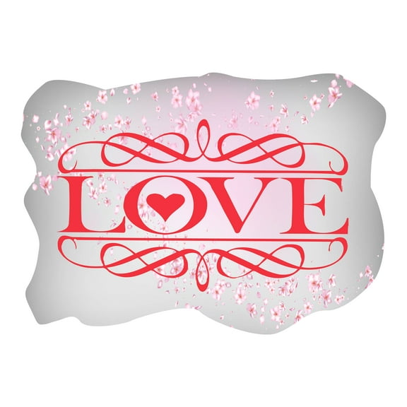 Sign Wall Decals for Children Bedroom - Bloomy flowers Background LOVE DIY & Creativity Boy Girl Bedroom Wall Sticker - Size: 10 In x 7 In