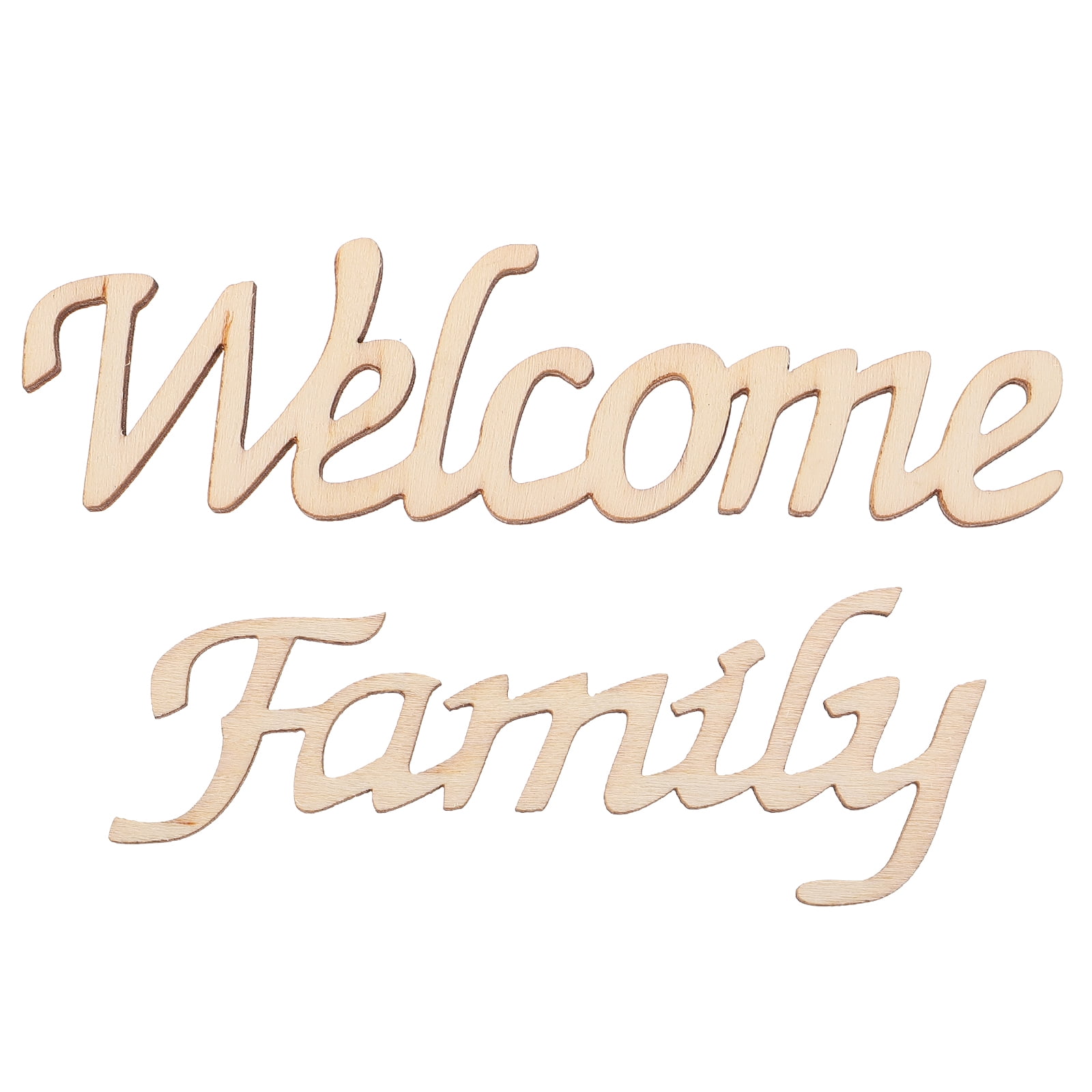 Sign Wall Wooden Family Wood Letter Decor Hanging Word Cutout Rustic