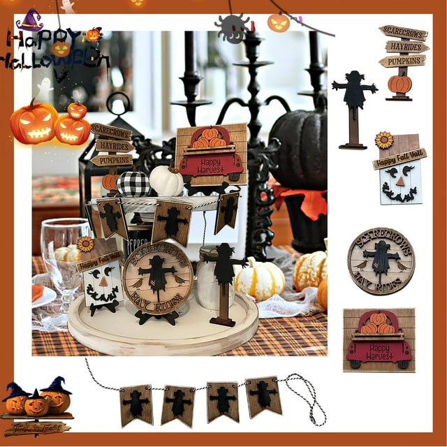 Sign Wood Table Decoration Farmhouse Tiered Tray 3 Tier Tray Large