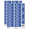 thumbnail image 1 of Sign and Return Pencil Teacher Student School Sticker Set - Dark Blue - Matte Finish - 2.00" Large, 1 of 7