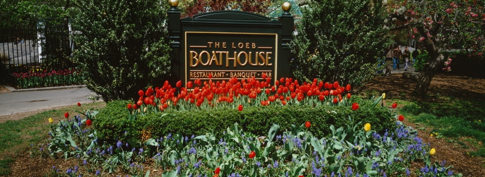 Sign board in a park Central Park Manhattan New York City New York State USA Canvas Art - Panoramic Images (36 x 12)