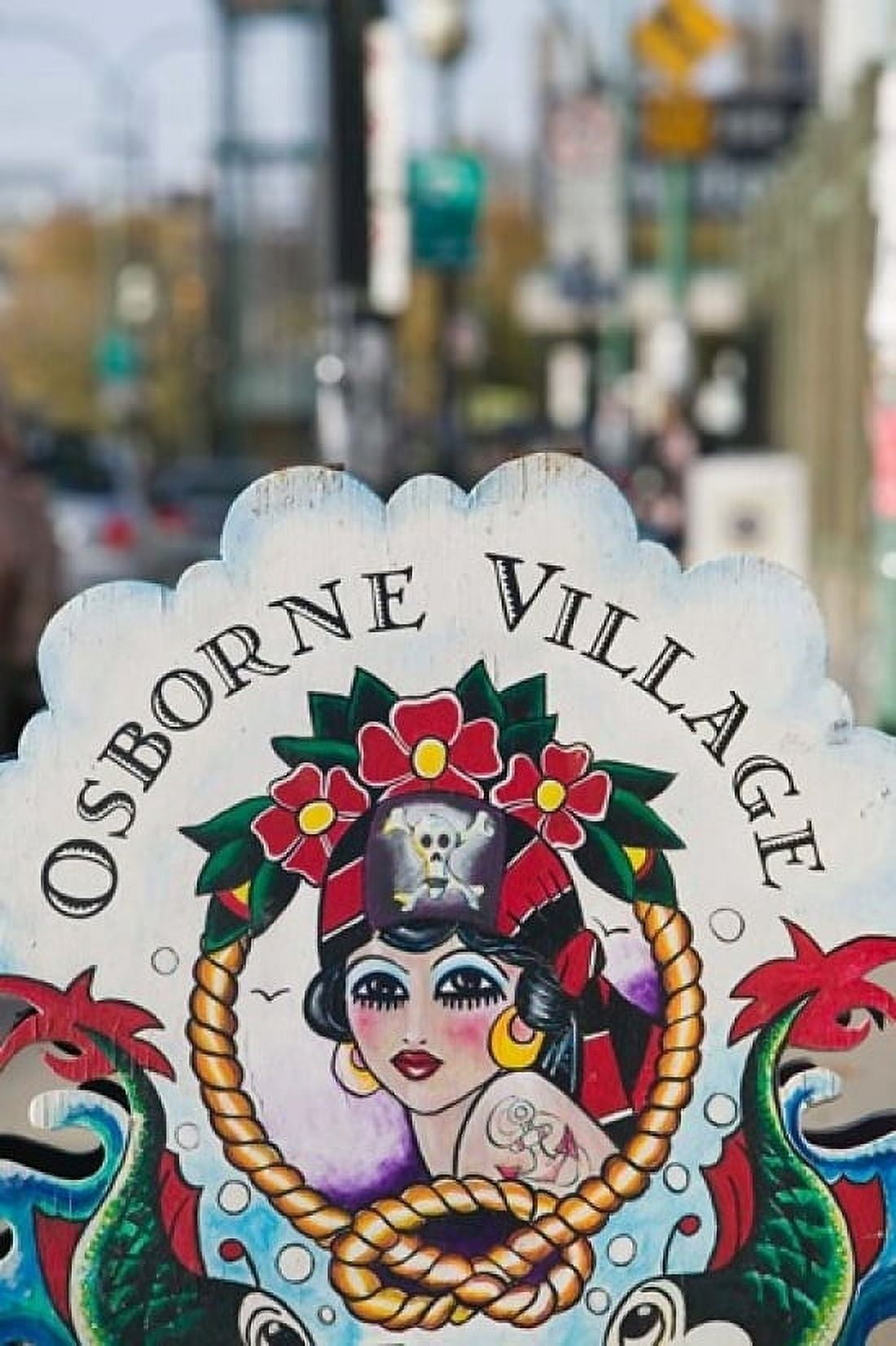 Sign for Osborne Village Canvas Art - Walter Bibikow DanitaDelimont (24 x 36)