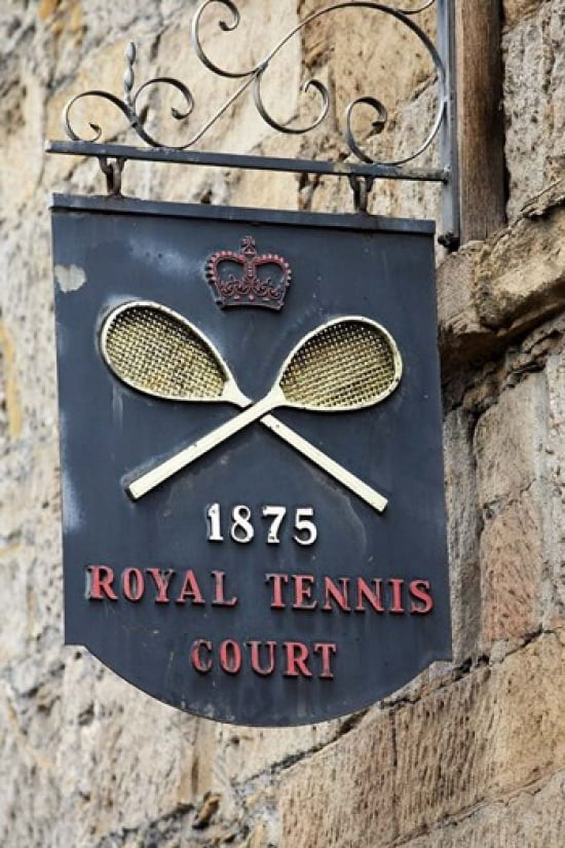 Sign for Royal Tennis Court (1875) Tasmania Australia Canvas Art - David Wall (24 x 36)
