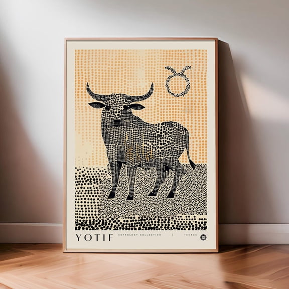 Sign of Taurus Wall Art Taurus Zodiac Art