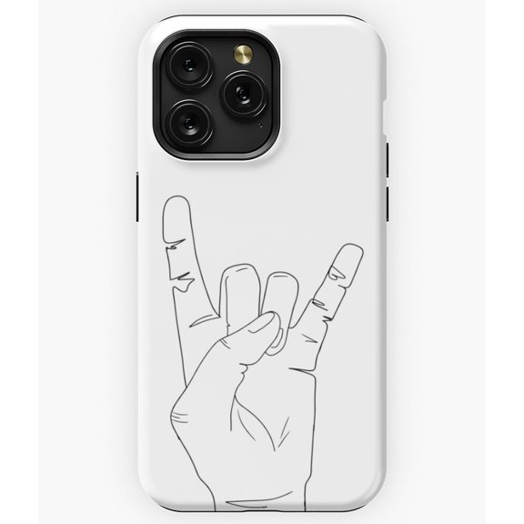 Sign of the Horns Hand Symbol Rock Music Devil A9200 Phone Case for iPhone 11 to 17 Pro Max