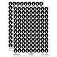 thumbnail image 1 of Sign of the Horns Rock and Roll Hand Gesture Round Sticker Set - Black - Matte Finish - 0.50" Size, 1 of 3