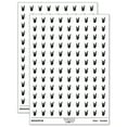 thumbnail image 1 of Sign of the Horns Rock and Roll Hand Gesture Round Sticker Set - White - Matte Finish - 0.50" Size, 1 of 3