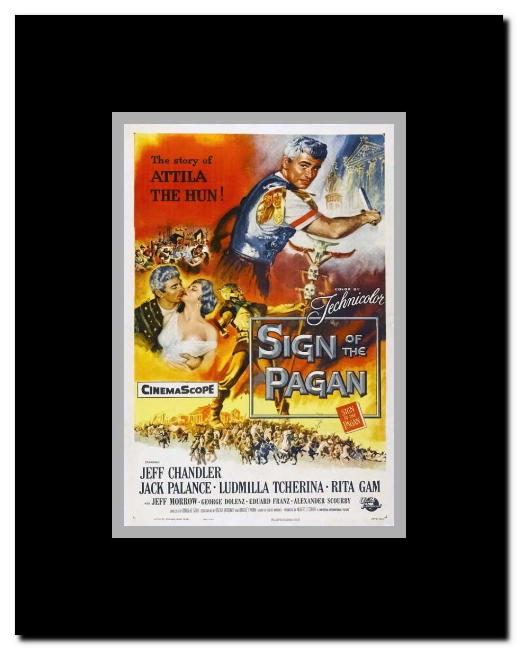 Sign of the Pagan Framed Movie Poster