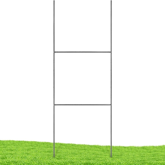 Yard Sign Stakes Professional, Weatherproof, USA-Made 15 Tall H-Stakes for Yard Signs, Metal Yard Sign Stakes for Corrugated Plastic Signs (50 Pack) 50 Short (15 Height)