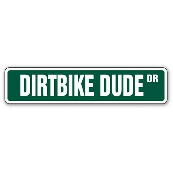 SignMission 1.5 x 7 in. Dirtbike Dude Street Decal - Motocross Dirt Bike Racing Bicycle