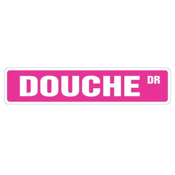 SignMission 1.5 x 7 in. Douche Drive Street Decal - Bag Douchebag Joke Funny Birthday