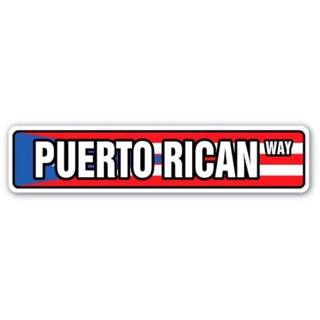 SignMission 1.5 x 7 in. Puerto Rican Flag Street Decal - Puerto Rico National Nation Pride