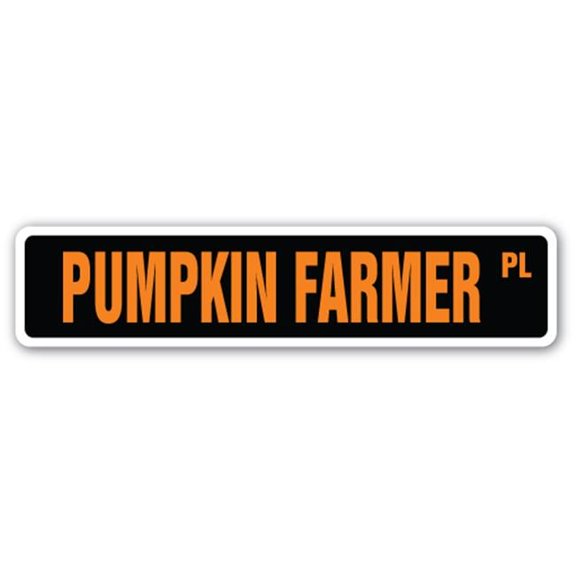 SignMission 1.5 x 7 in. Pumpkin Farmer Street Decal - Patches October Fall Orange Fields