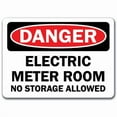 thumbnail image 1 of Danger Sign - Electric Meter Room No Storage Allowed - 10" x 14" OSHA Safety Sign, 1 of 1