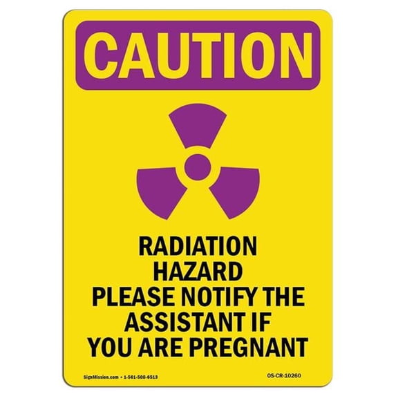 OSHA CAUTION RADIATION Sign - Laser Radiation Below Hazard With Symbol | Aluminum Sign | Protect Your Business, Work Site, Warehouse | Made in the USA