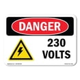 thumbnail image 1 of OSHA Danger Sign - 230 Volts |  Aluminum Sign | Protect Your Business, Construction Site, Warehouse & Shop Area |  Made in The USA, 1 of 6