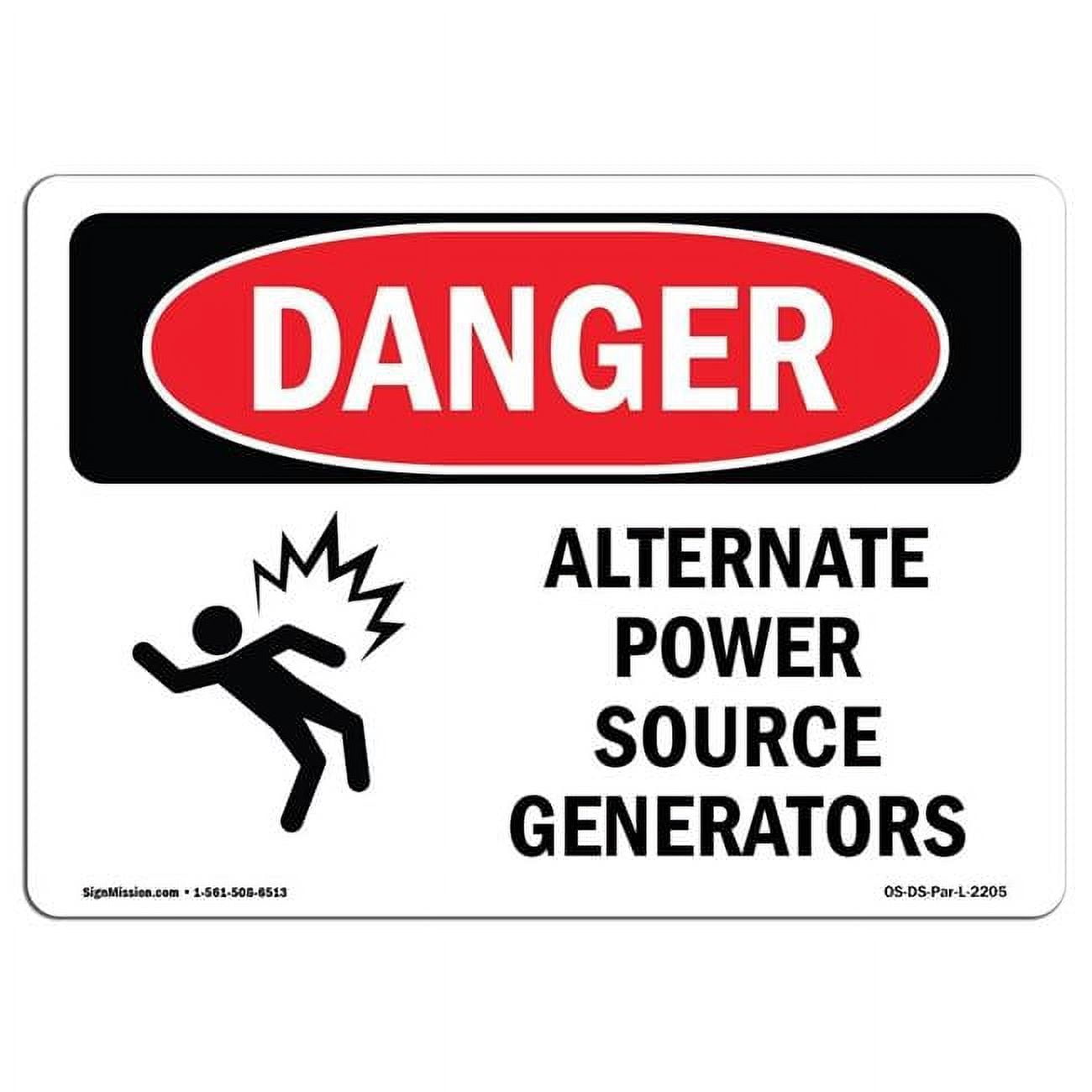 SignMission OS-DS-A-1014-L-2205 10 x 14 in. OSHA Danger Sign ...