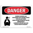 thumbnail image 1 of OSHA Danger Sign - Carbon Dioxide Gas Discharge |  Aluminum Sign | Protect Your Business, Construction Site, Warehouse & Shop Area |  Made in The USA, 1 of 6