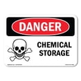 thumbnail image 1 of OSHA Danger Sign - Chemical Storage |  Aluminum Sign | Protect Your Business, Construction Site, Warehouse & Shop Area |  Made in The USA, 1 of 6