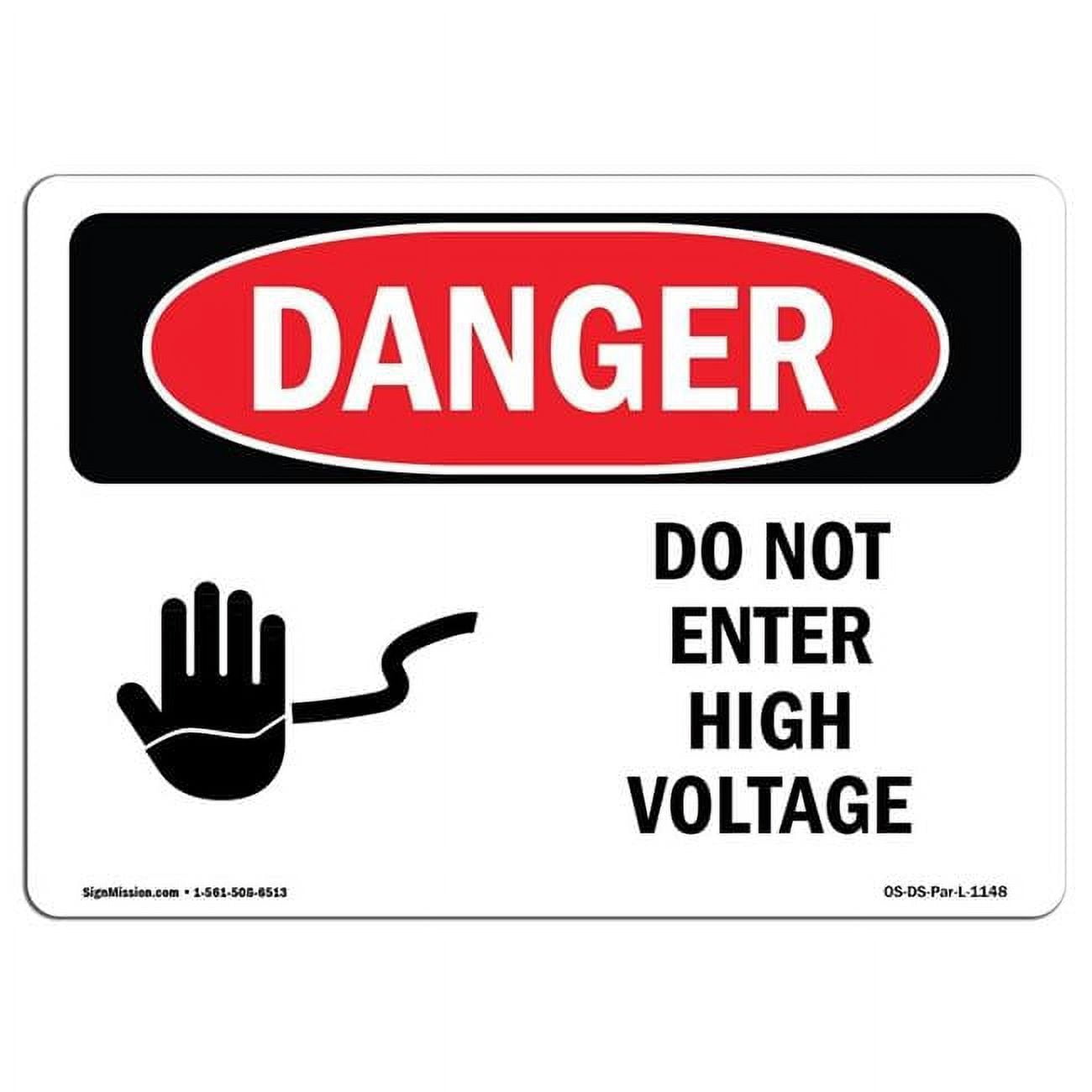 SignMission OS-DS-A-1014-L-1148 10 x 14 in. OSHA Danger Sign - Do Not ...