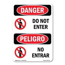 OSHA Danger Sign - Do Not Enter |  Aluminum Sign | Protect Your Business, Construction Site, Warehouse & Shop Area |  Made in The USA