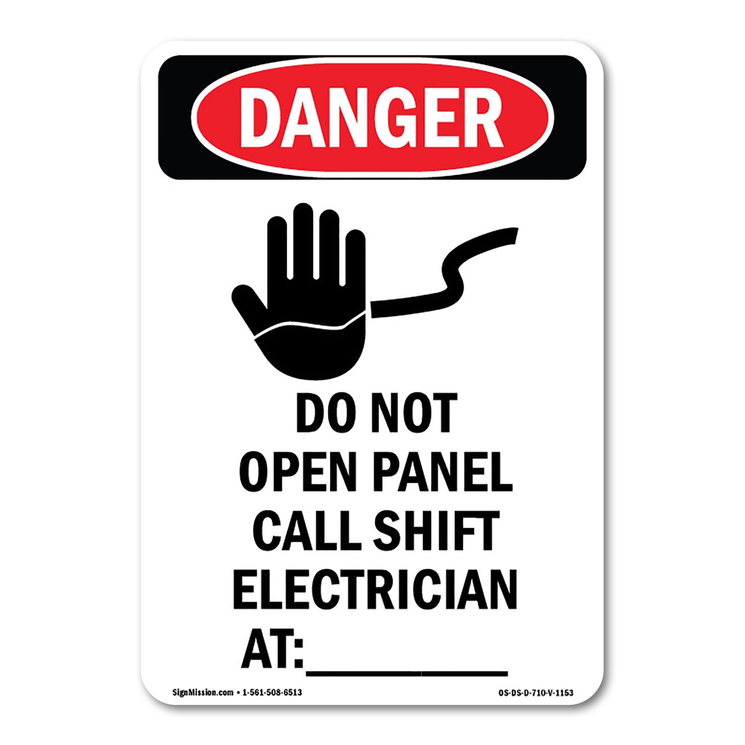 SignMission OS-DS-A-1014-V-1153 10 x 14 in. OSHA Danger Sign - Do Not ...