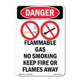 thumbnail image 1 of OSHA Danger Sign -  Flammable Gas No Smoking |  Aluminum Sign | Protect Your Business, Construction Site, Warehouse & Shop Area |  Made in The USA, 1 of 6