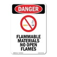 thumbnail image 1 of SignMission OS-DS-A-1014-V-1253 10 x 14 in. OSHA Danger Sign - Flammable Materials, 1 of 6