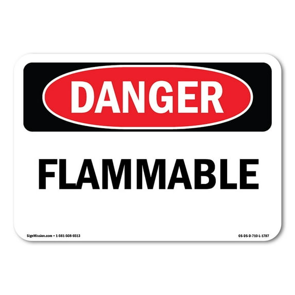 OSHA Danger Sign - Flammable | Aluminum Sign | Protect Your Business, Construction Site, Warehouse & Shop Area | Made in The USA