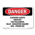 thumbnail image 1 of OSHA Danger Sign - Flashing Lights Indicate The Following Blue |  Aluminum Sign | Protect Your Business, Construction Site, Shop Area |  Made in The USA, 1 of 6
