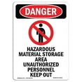 thumbnail image 1 of OSHA Danger Sign -  Hazardous Material |  Aluminum Sign | Protect Your Business, Construction Site, Warehouse & Shop Area |  Made in The USA, 1 of 6