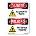 thumbnail image 1 of SignMission OS-DS-A-1014-VS-2026 10 x 14 in. OSHA Danger Sign - Hazardous Waste - Residuos Toxicos, 1 of 6