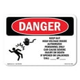 thumbnail image 1 of OSHA Danger Sign - Keep Out High Voltage |  Aluminum Sign | Protect Your Business, Construction Site, Warehouse & Shop Area |  Made in The USA, 1 of 6