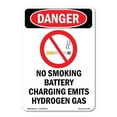 thumbnail image 1 of SignMission OS-DS-A-1014-V-1483 10 x 14 in. OSHA Danger Sign - No Smoking Battery, 1 of 6