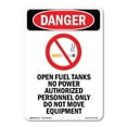 thumbnail image 1 of SignMission OS-DS-A-1014-V-1926 10 x 14 in. OSHA Danger Sign - Portrait Open Fuel Tanks, 1 of 6