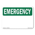 thumbnail image 1 of OSHA EMERGENCY Sign - Blank Write-On | Aluminum Sign | Protect Your Business, Construction Site, Warehouse & Shop Area | Made in the USA, 1 of 6