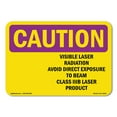 thumbnail image 1 of OSHA CAUTION RADIATION Sign - Visible Laser Radiation Avoid With Symbol | Plastic Sign | Protect Your Business, Work Site, Warehouse | Made in the USA, 1 of 5
