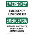 thumbnail image 1 of SignMission OS-EM-A-1014-L-10311 10 x 14 in. OSHA Emergency Sign - Response Kit Bilingual, 1 of 6