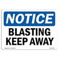 thumbnail image 1 of OSHA Notice Sign - Blasting Keep Away |  Aluminum Sign | Protect Your Business, Construction Site, Warehouse & Shop Area |  Made in the USA, 1 of 6