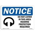 thumbnail image 1 of SignMission OS-NS-A-1014-L-11305 10 x 14 in. OSHA Notice Sign - Do Not Loiter in This Area Hearing, 1 of 6