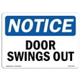 thumbnail image 1 of OSHA Notice Sign - Door Swings Out |  Aluminum Sign | Protect Your Business, Construction Site, Warehouse & Shop Area |  Made in the USA, 1 of 6