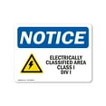 thumbnail image 1 of OSHA Notice Sign - Electrically Classified Area |  Aluminum Sign | Protect Your Business, Construction Site, Warehouse & Shop Area |  Made in the USA, 1 of 6