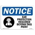 thumbnail image 1 of SignMission OS-NS-A-1014-L-15552 10 x 14 in. OSHA Notice Sign - Ear Protection Required Beyond This Point, 1 of 6